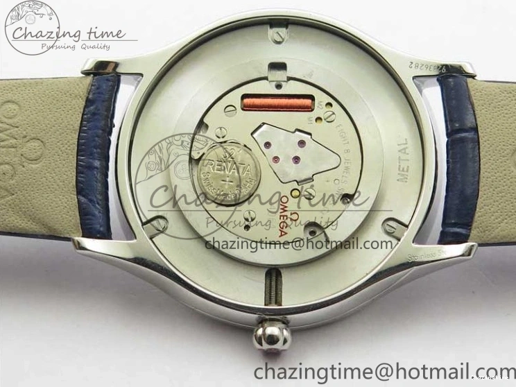 0412 Ladies’ De Ville Trésor Diamond Blue Dial Blue Fabric Watch OXF 1:1 Best Edition Swiss Quartz Upgraded 7892